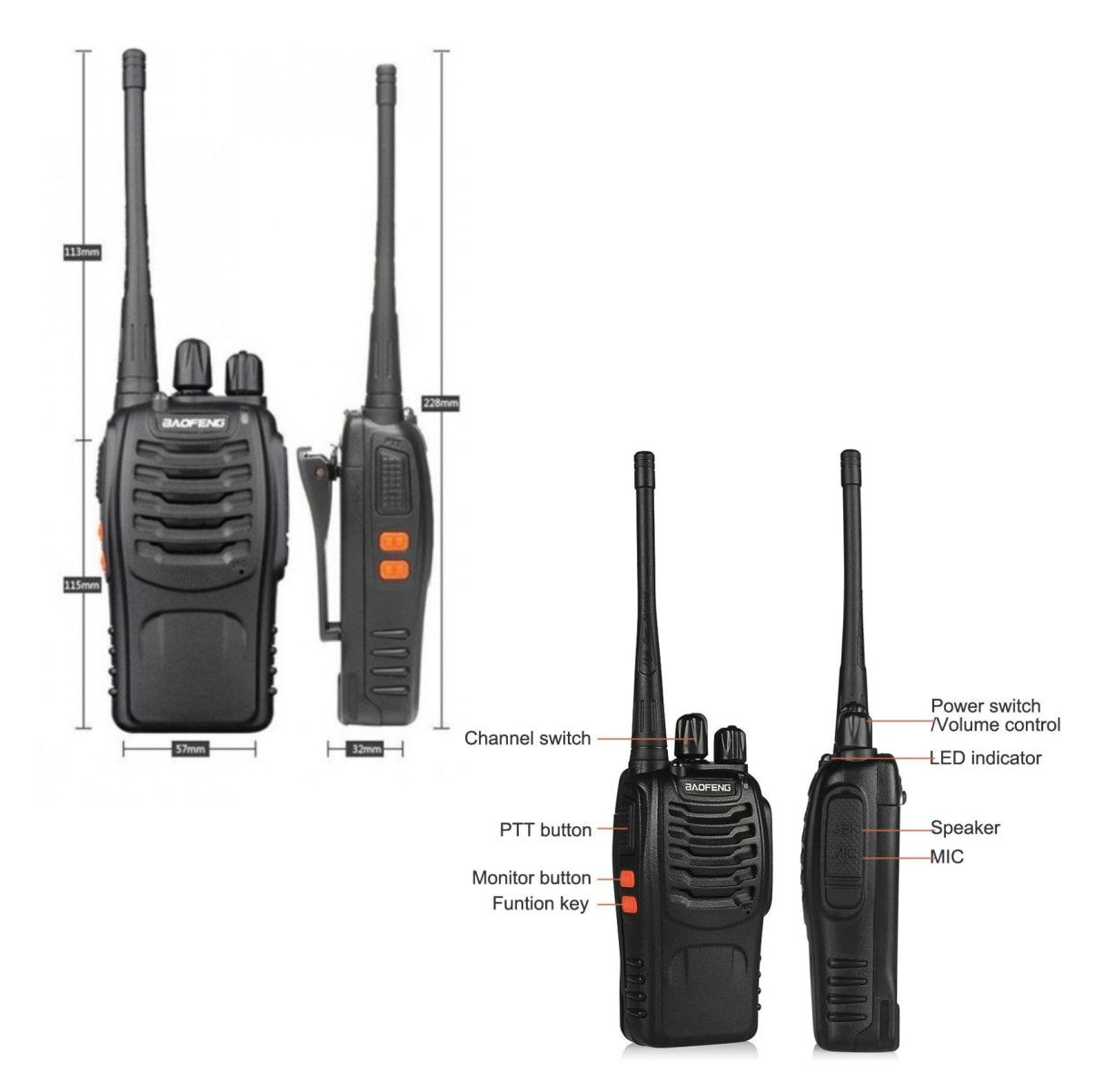 Radio Comunicacion Walkie Talkie 888s