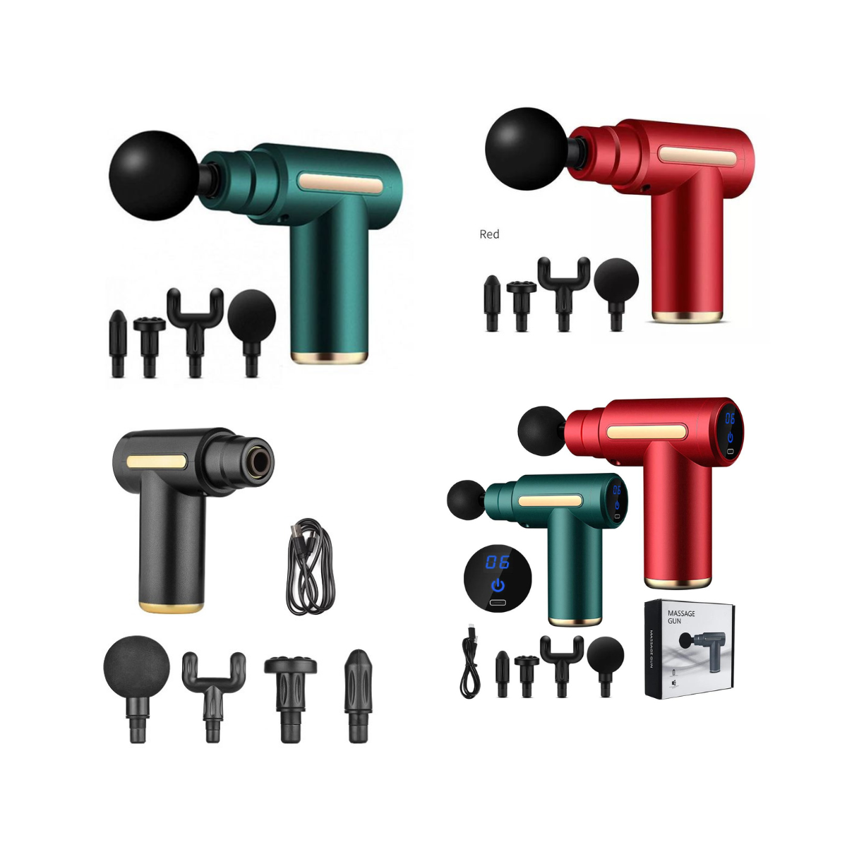 KIT MASAJEADOR FACIAL GUN+PARCHE+TAPETE
