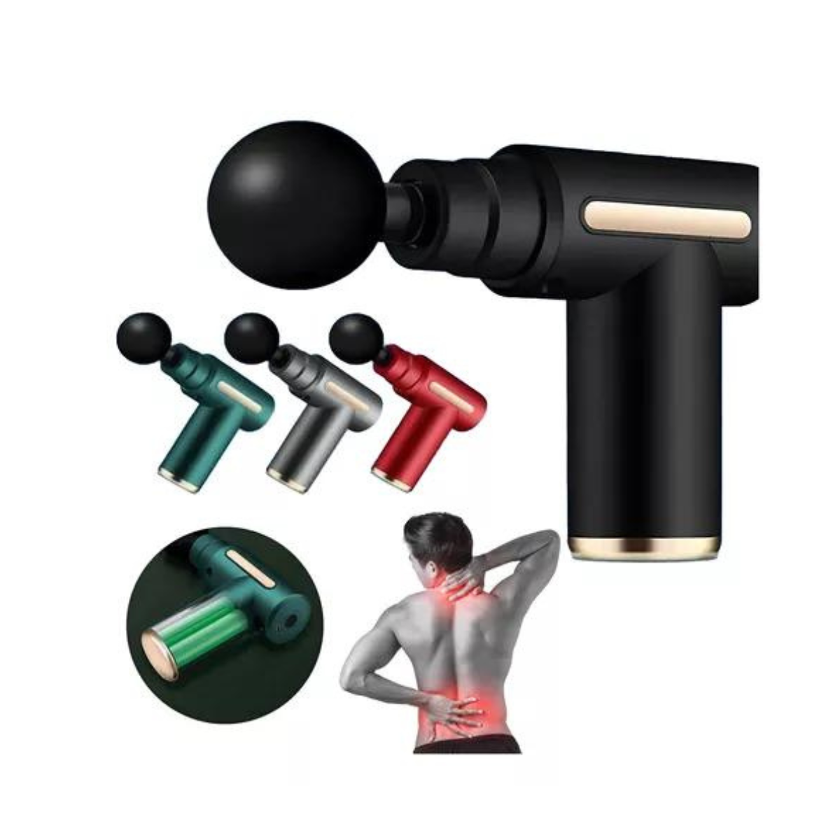 KIT MASAJEADOR FACIAL GUN+PARCHE+TAPETE