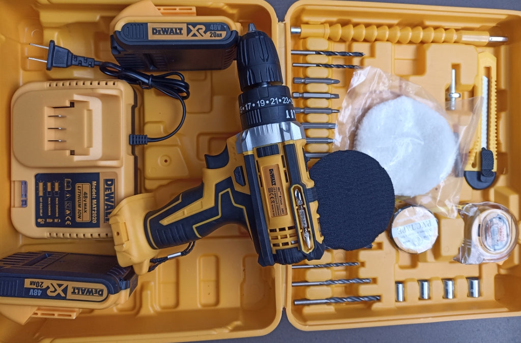 Taladro con adaptador para polichar 48 v