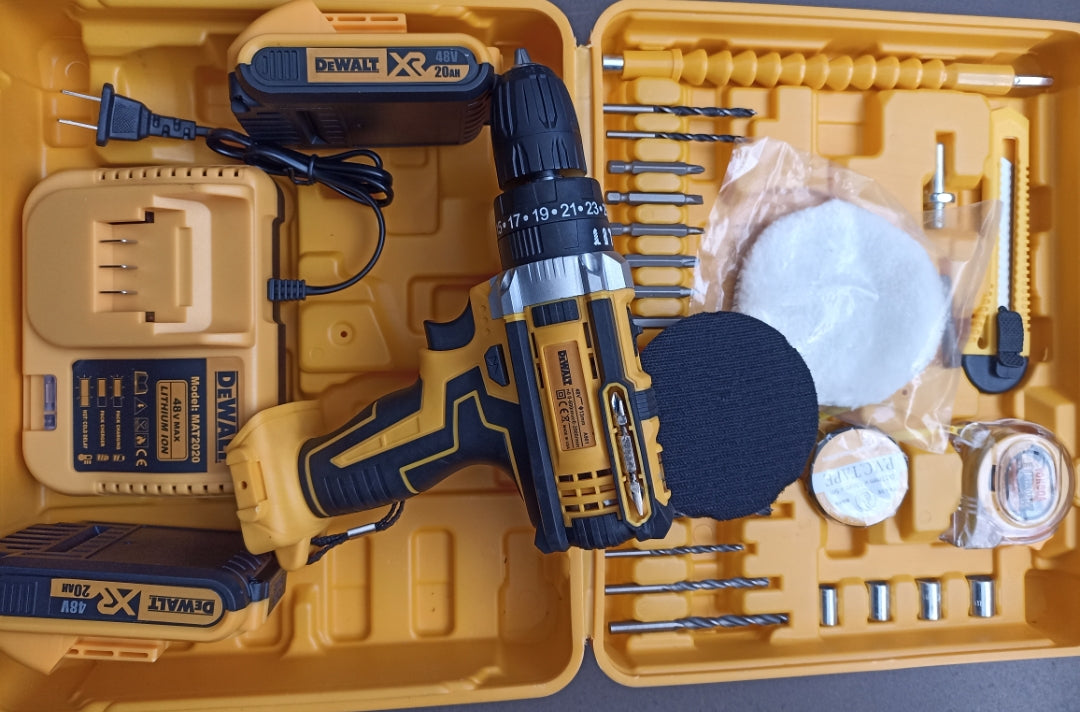 Taladro con adaptador para polichar 48 v