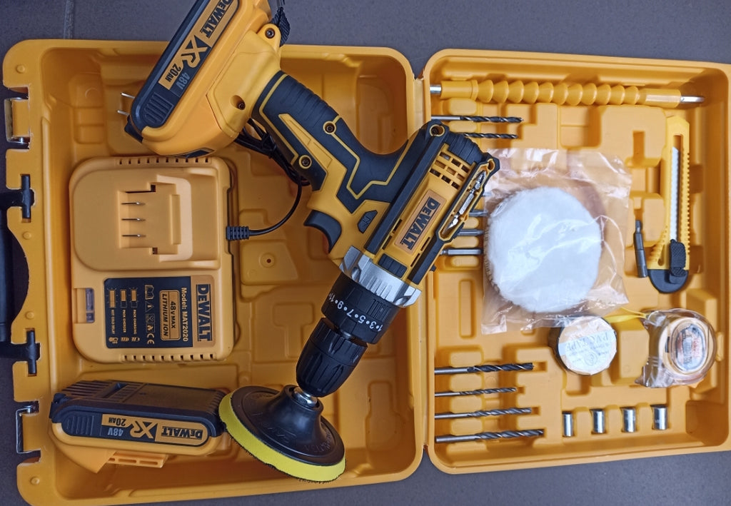 Taladro con adaptador para polichar 48 v