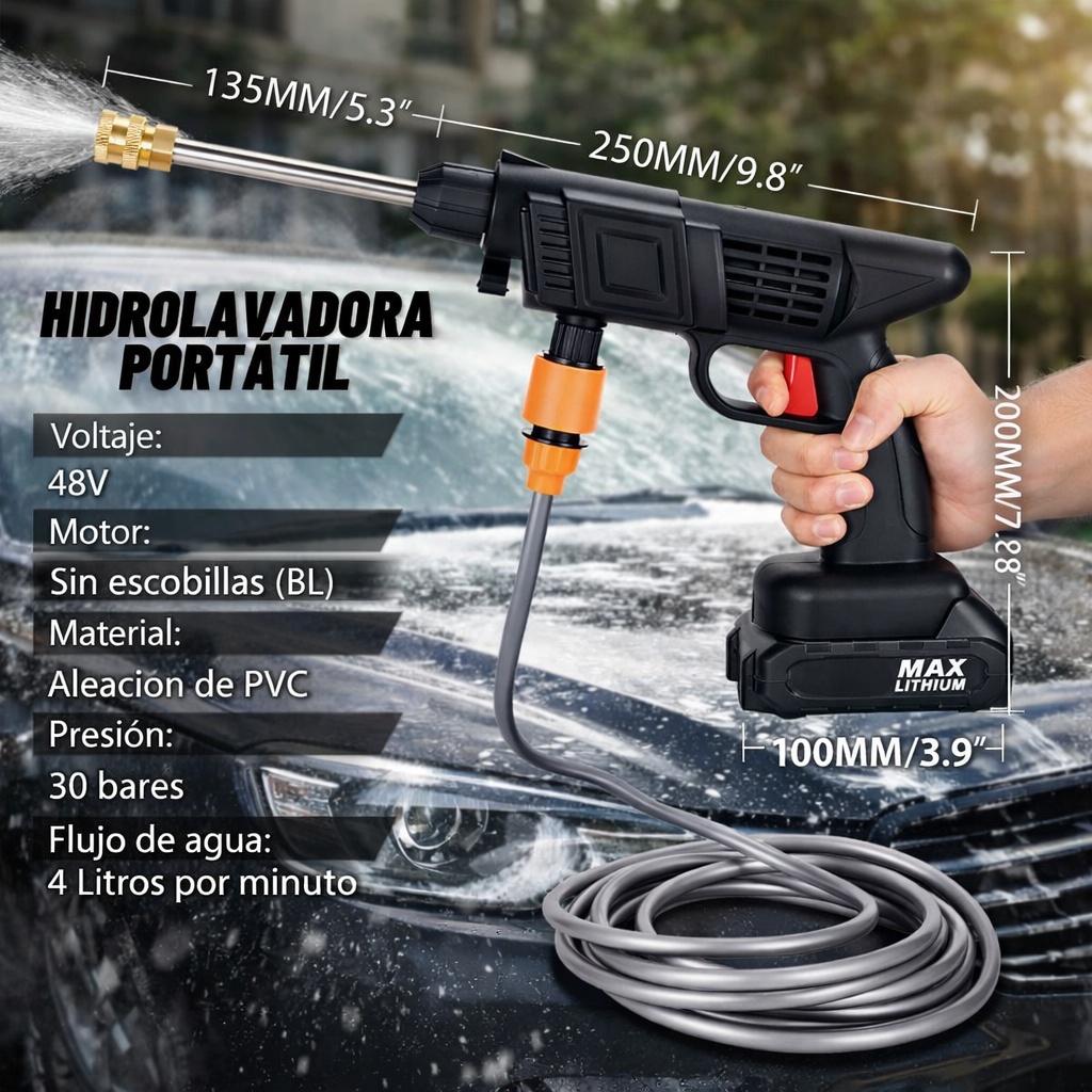 Hidrolavadora Inalambrica 2 baterias 48v