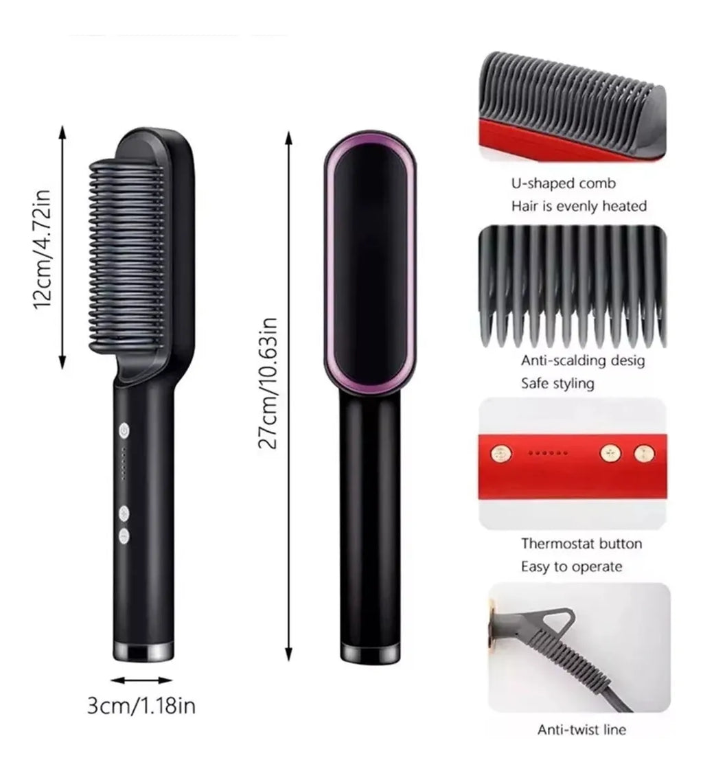 Cepillo Alisador Iónico Para Cabello